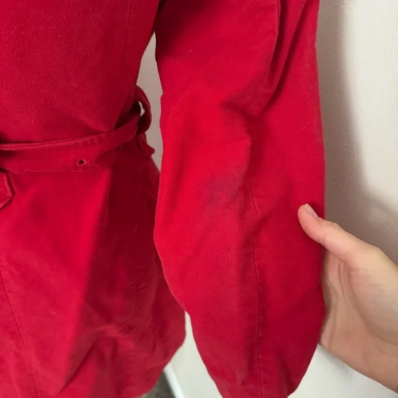 Mango Suit Adorable Women’s Red Trench Coat sz MPurchased in France